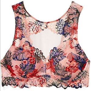 NWOT PINK by Victoria’s Secret high neck lace bralette size DD